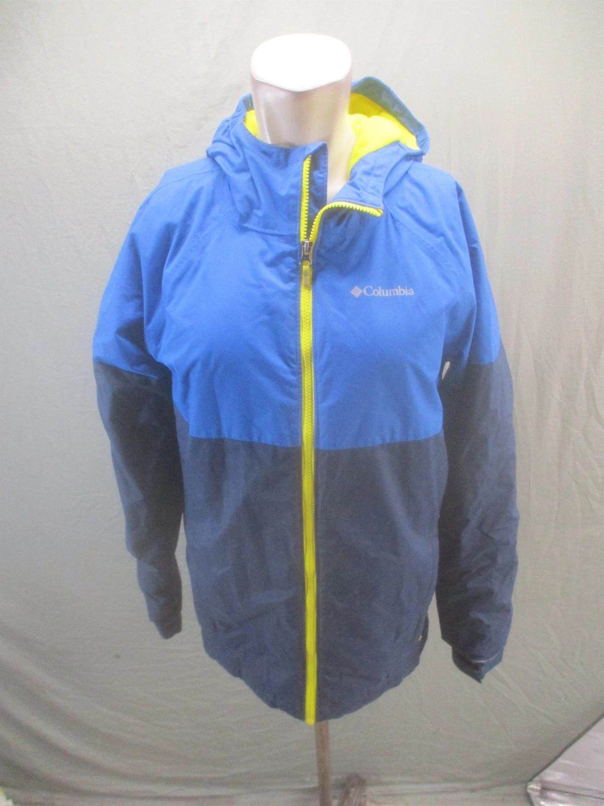 Columbia Size XL (18/20) Boys Blue Insulated Hooded Full Zip Outdoor Jacket 982