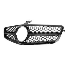 Gebrauchter Grill K&uuml;hlergrill f&uuml;r Mercedes W204 C204 Coupe Glanz Schwarz *002