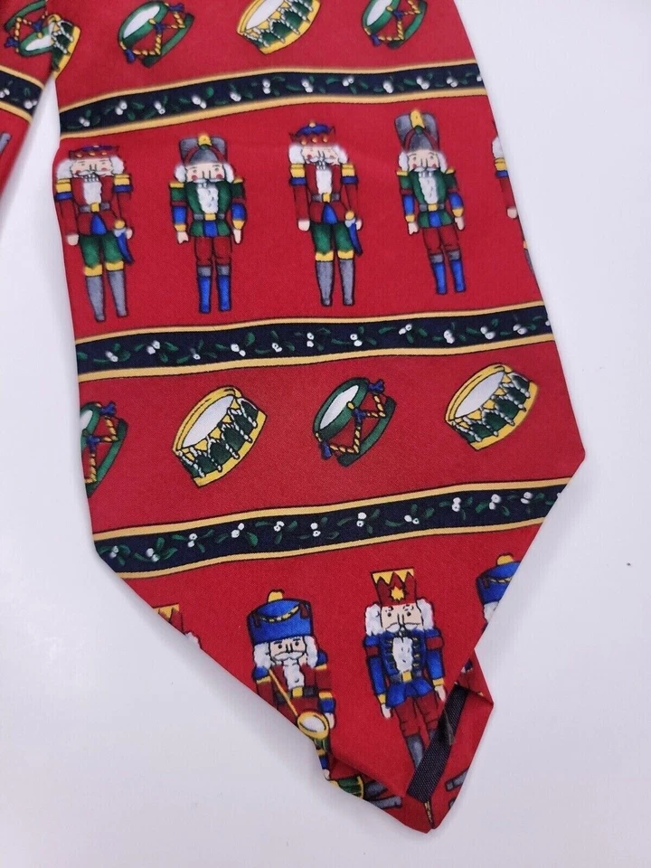 John Henry 男式正式领带 55 英寸长 x 4 英寸宽红色领带 — 第 2/4 张图片