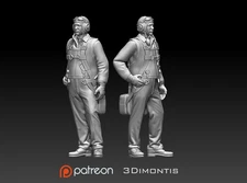 3d Models STL Format Digital 'USA PILOT WW2"
