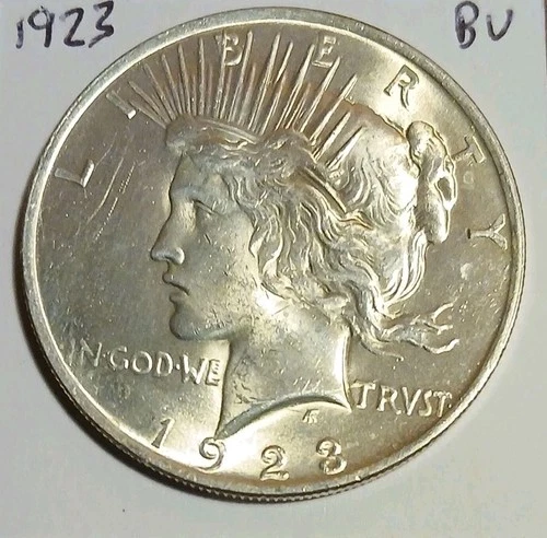1923 BU Silver Peace Dollar 90% Silver Philadelphia Mint