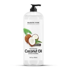 Majestic Pure Fractionated Coconut Oil - Relaxing Massage Oil, Liquid Carrier