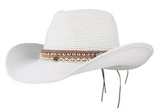 Cowboy Cowgirl for Women Mens Floppy Sun Hat Fedora Straw Wide Brim Cowboy