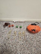 Lot Of 5 Halloween Decorations Variety: 9 Eyes, Spiders, Skeletons, 1 Lantern