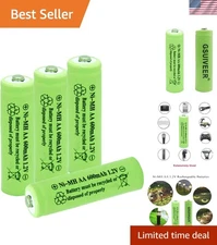 High-Performance 4 Pack of 600mAh Rechargeable AA Batteries for Solar Devices