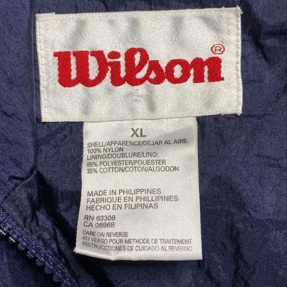 Vintage Wilson Navy Blue Track Jacket Size XL eBay