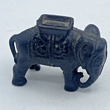 Antique (1910-20) AC Williams Small Cast Iron Elephant Still Toy Bank READ