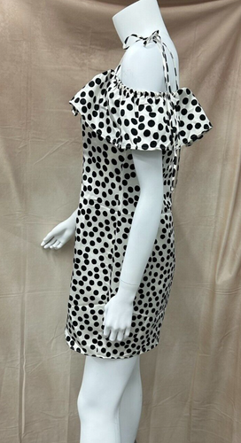 Woman's Dress Topshop/Nordstrom 6 Mini White with Black Polka Dots / Fashion - Picture 4 of 8