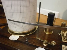 Barograph "NIB & Blue INK Set" Glass Bottle 17mm Dia spare chart barometer clock