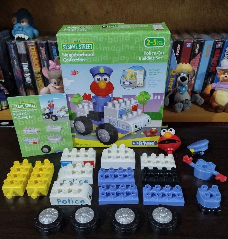 Juego de construcción de coches de policía vecindario calle sésamo Kid K'nex 19 piezas caja completa Foto 2 de 4