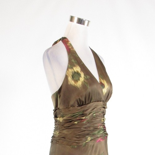 Cool brown green floral print JONES NEW YORK DRESS A-line dress 8 NWT $164.00 - Picture 4 of 8