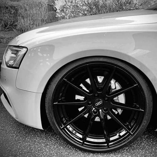 20 Zoll T3 concave Felgen 8,5+10x20 5x112 ET30-35 in schwarz für Mercedes - Bild 6 von 8