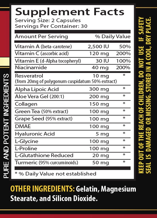Antioxidant complex dietary supplement- ANTI-WRINKLE COMPLEX- antiaging - 2B - Image 2 of 4