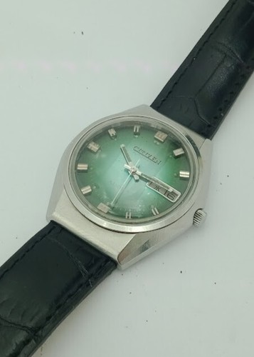 Vintage Citizen Adorex 8050A 21 Jewels grünes Kanji-Zifferblatt automatische Herrenuhr