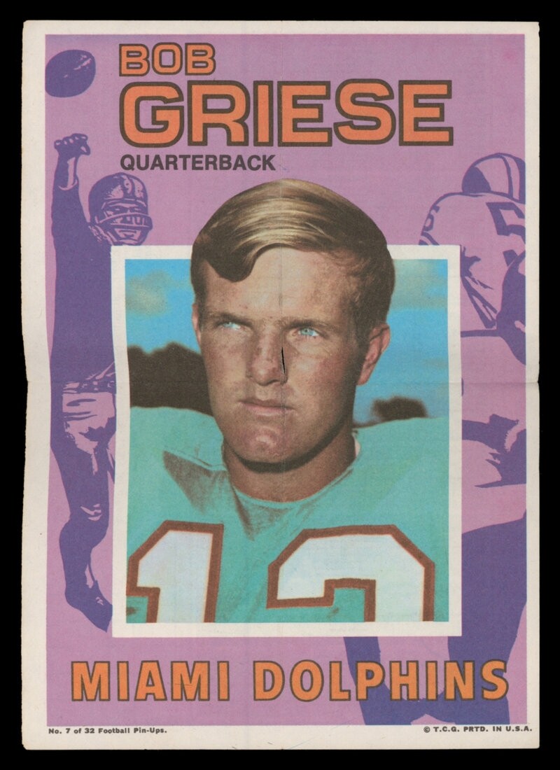 1971 Topps Posters Inserts Set-Break # 7 Bob Griese *GMCARDS*