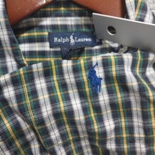 Polo Ralph Lauren Shirt Youth Boys Medium Plaid Long Sleeve Casual Button Down