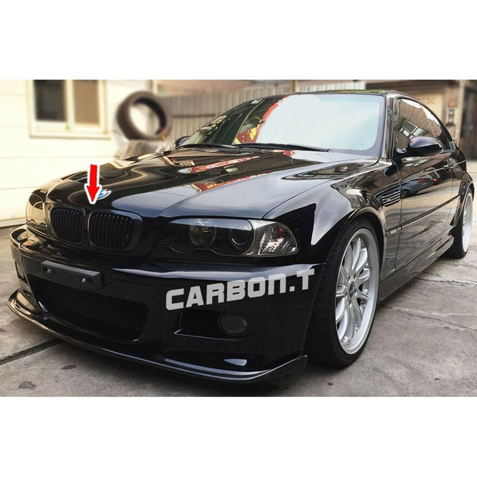 Fit For BMW E46 M3 2D 2001-2006 M Look Front Grille Painted Glossy Black Foto 3 de 4