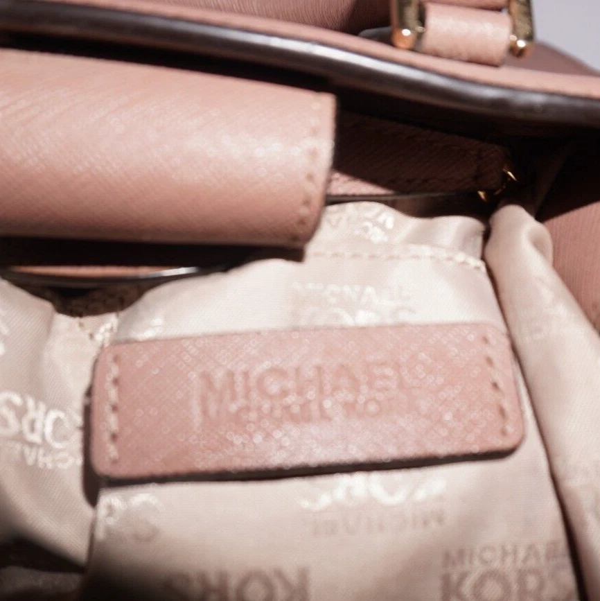 Michael Kors Bridgette Medium Tote Dusty  Rose Leather Satchel Crossbody Bag - Image 2 of 4