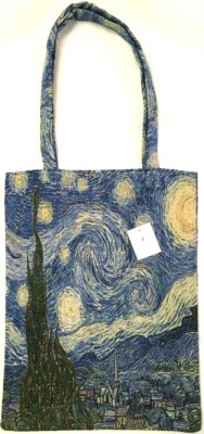 VAN GOGH STERNENKLARE NACHT GOBELIN SHOPPING TRAGETASCHE GEWEBT/MADE IN FRANCE 32 X 41 CM