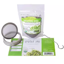 Organic Broccoli Sprout Growing Kit - Includes 316 Stainless Steel Sprouting ...