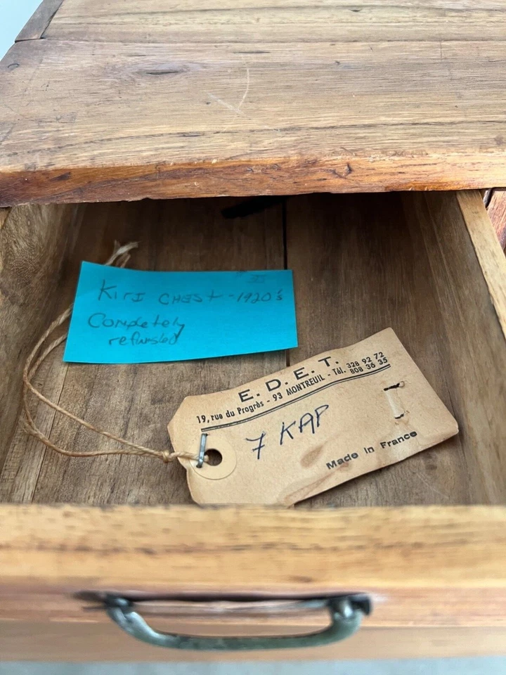 Antiguo cofre japonés del siglo XIX ~ madera Kiri - años 20 Foto 2 de 4