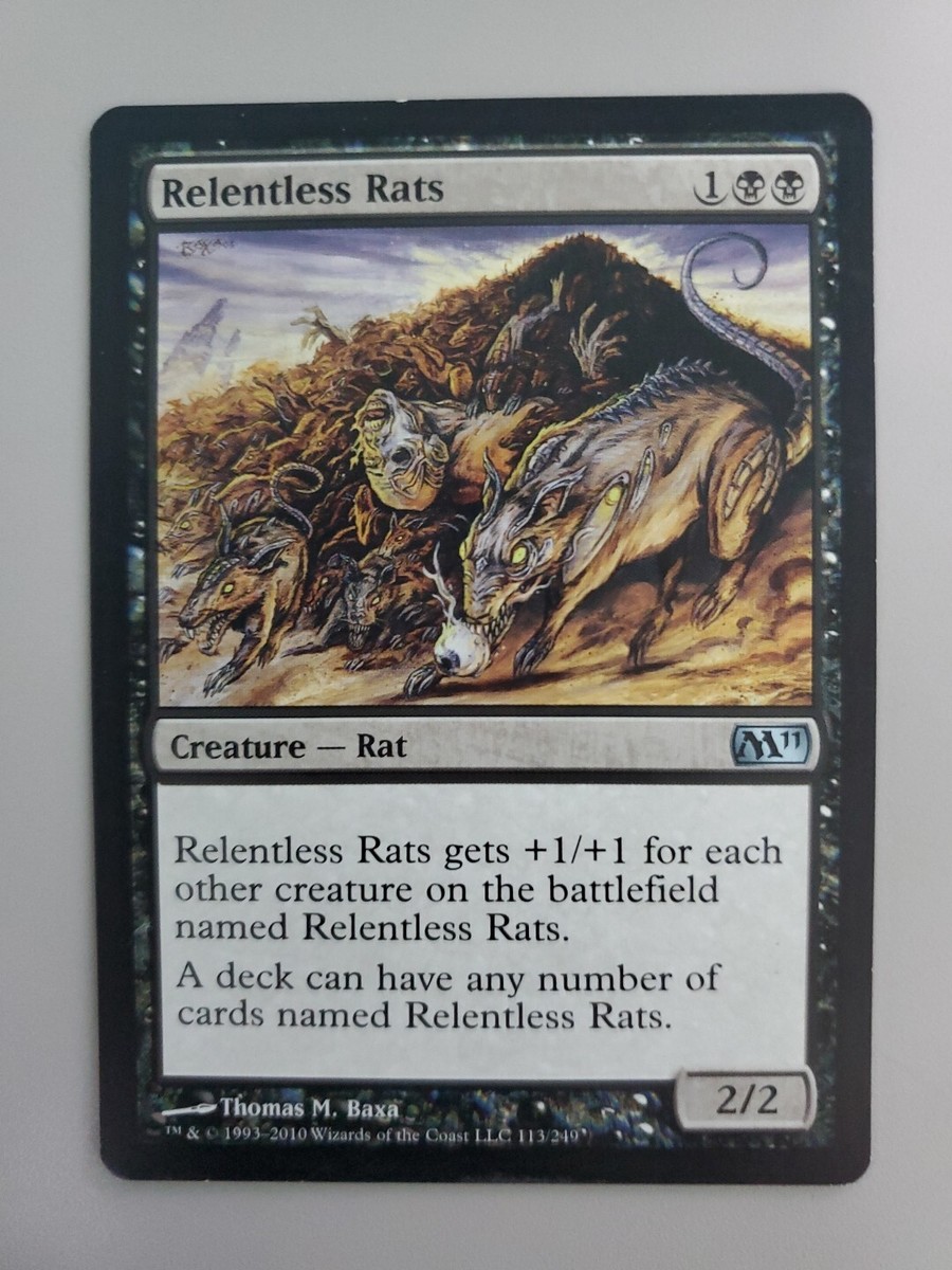 執拗なネズミ　Relentless Rats SLD757 psa10 foil Relentless Rats · Secret Lair Drop (SLD) #757 · Scryfall