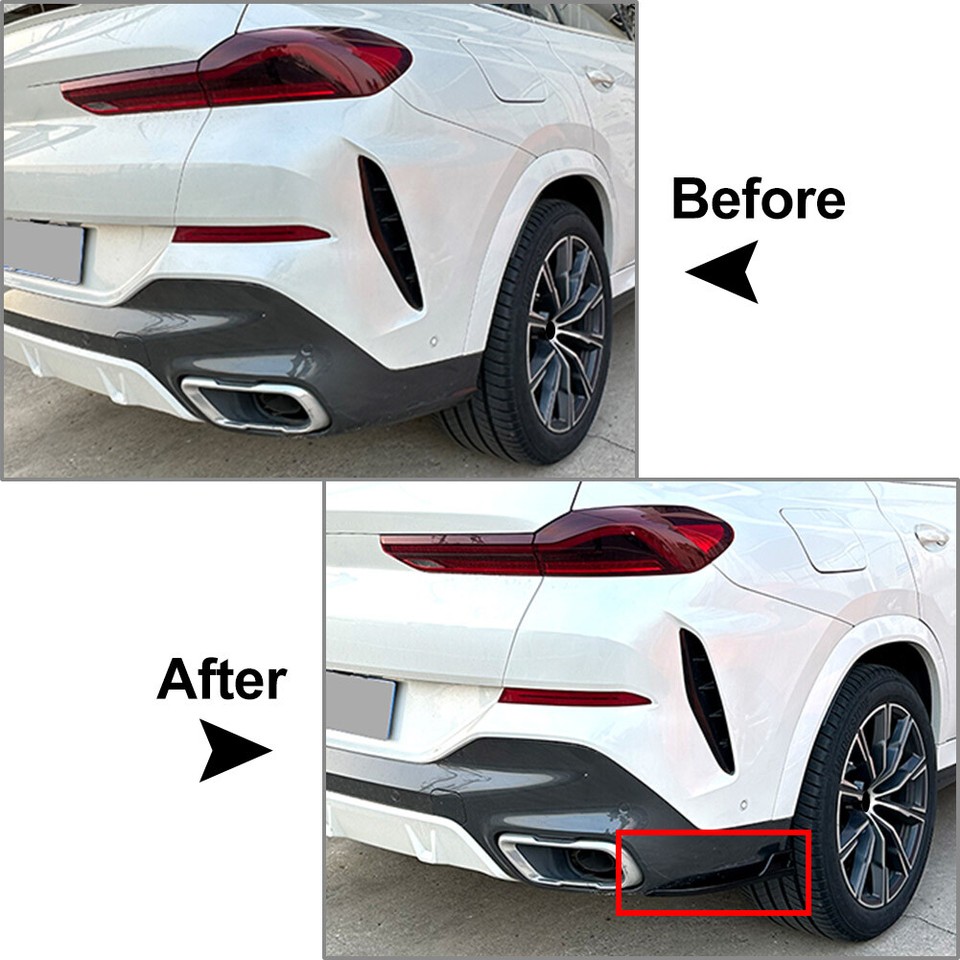 Qiilu Heckstoßstangen Lüftungsblende 2 Stück - Glänzend Schwarz Für Mercedes GLA-Klasse 2013-2019