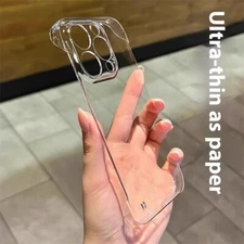 Transparent PC Cell Phone Case Cover Frameless Protective Sleeve For iPhone
