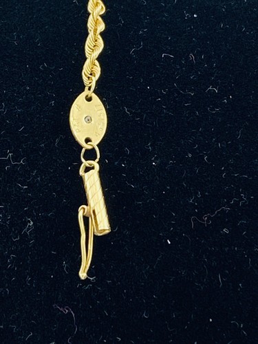 14kt Yellow Gold 7.25" Silk Rope Bracelet I-90177 - Picture 6 of 7