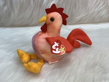 TY Beanie Babies STRUT Red Rooster Chicken Plush Collectible Tag Retired 1996