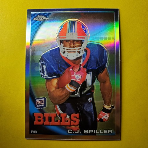 C.J. SPILLER (SP) REFRACTOR ROOKIE #C120 BUFFALO BILLS CLEMSON 2010 TOPPS CHROME - Picture 3 of 3