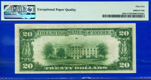1934A $10 Federal Reserve Note PMG 55EPQ rar 5 known Kansas City star Fr 2055-J* - Picture 2 of 2