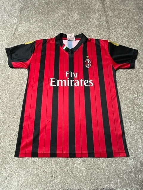 AC Milan Balotelli 45 Fly Emirates Jersey Shirt Mens 10 Football