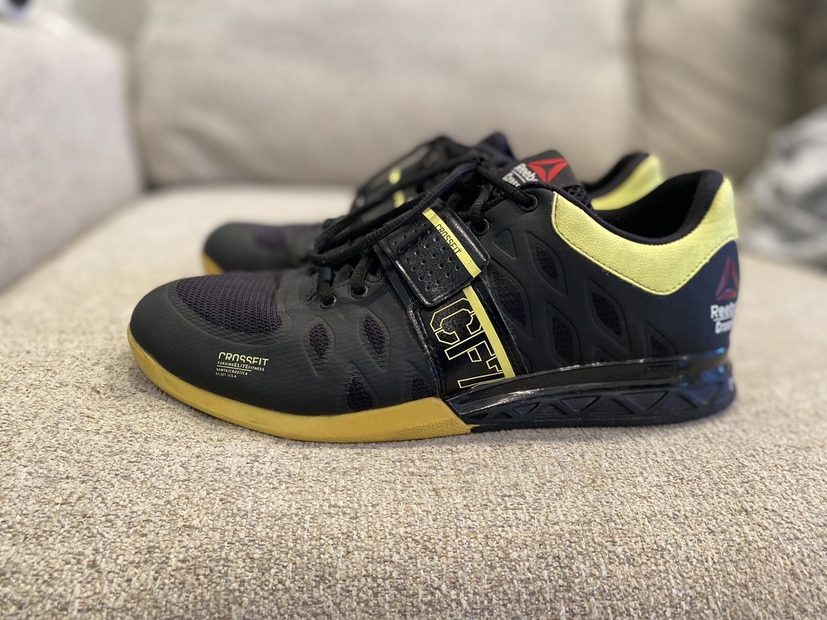 Reebok CF74 CrossFit Lifter Men’s Size 12 Yellow/Black Weightlifting Shoes P75 Reebok Crossfit Lifter Reebok CrossFit CF74 Weight Training  main image 3