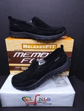 Skechers 63698 Superior Pace Slip On Men's Size 10 BLACK BRAND NEW MEMORY FOAM