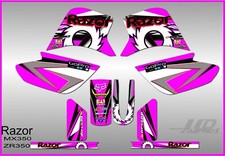 Razor MX350 graphics kit decals THICK AND HIGH GLOSS yamaha