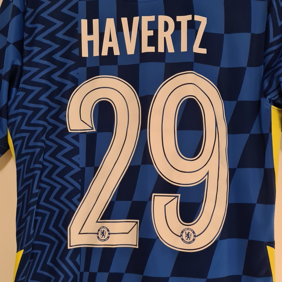 Chelsea FC 2021 Home Shirt champion patch FIFA cwc, KAI HAVERTZ 29
