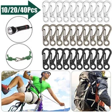 10/40 pcs Mini Aluminum Spring Snap Carabiner Clip Keychain Outdoor Camping Hook