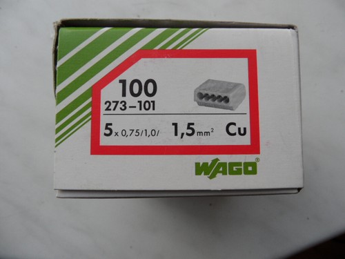 100 Stück Wago Klemmen 273-101, 5x0,75-1,5mm² / Verbindungsklemme NEU - Bild 3 von 3