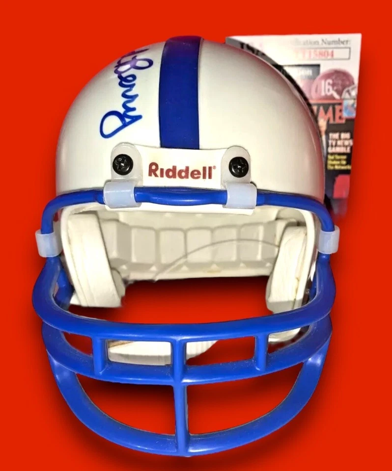 RAYMOND BERRY AUTOGRAPHED SIGNED BALTIMORE COLTS COLTS MINI HELMET JSA CERT.  - Image 2 of 4