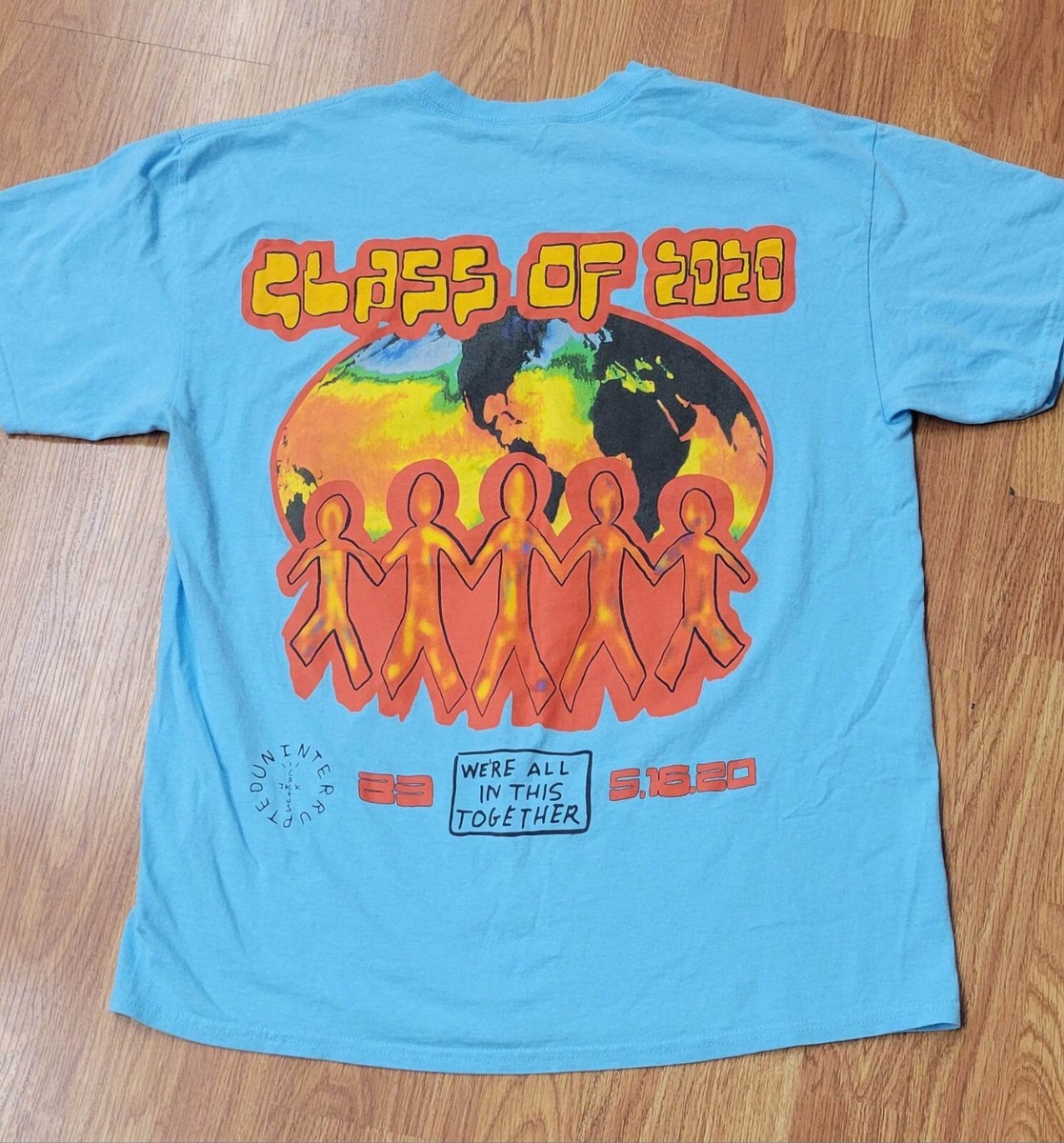 Tシャツ・カットソー Travis Scott Cactus Jack C/O 2020 T-Shirt Light Blue SS 20 Travis Scott Cactus Jack c/o 2020 T-Shirt L Class of 2020