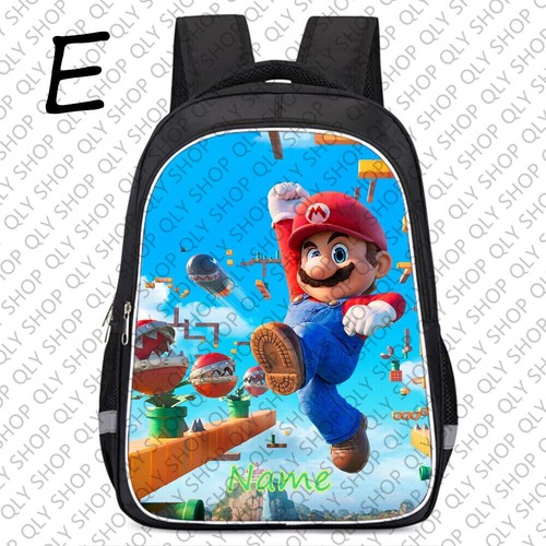 Super Mario personalisierte Schultasche Rucksack Jungen Mädchen 13/16 Zoll Rucksack - Bild 6 von 12