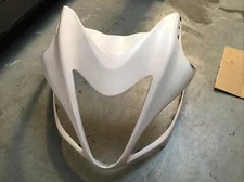 08-20 SUZUKI HAYABUSA NOSE FAIRING WHITE AFTERMARKET ZXMT