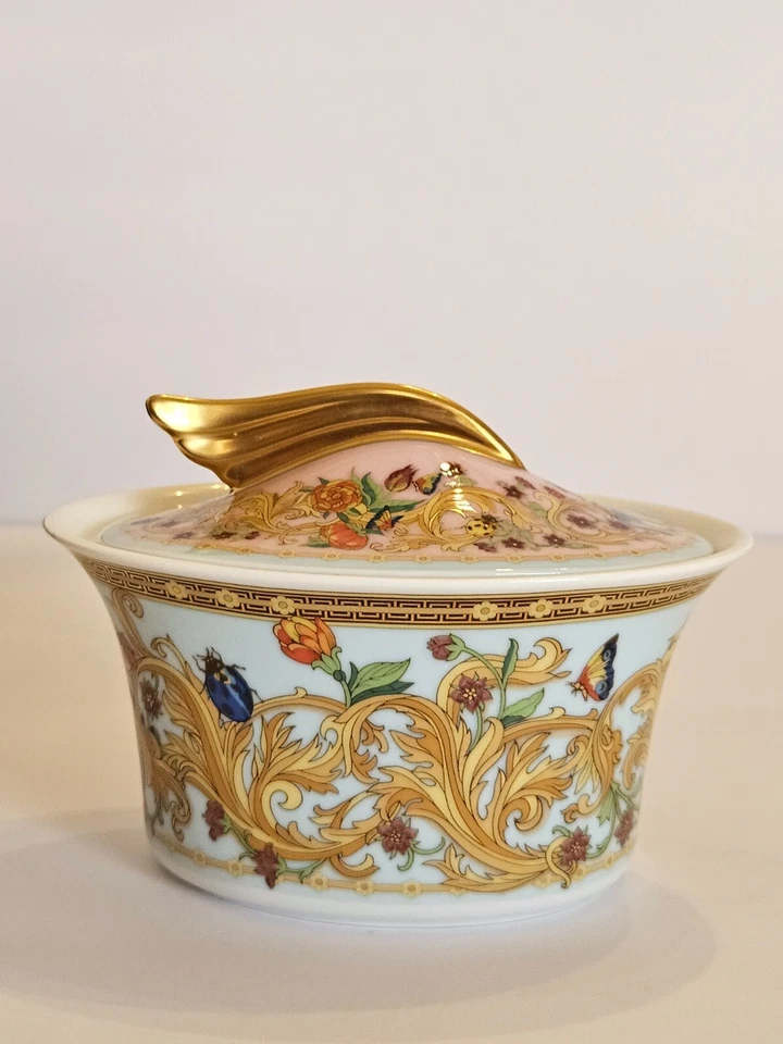 Azúcar de jardín mariposa porcelana floral Le Jardín de Versace Rosenthal Foto 4 de 4