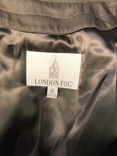 Nuevo Abrigo Gabardina London Fog para Hombre Verde Talla 40R ¡¡¡EC!!!¡! - Imagen 3 de 12