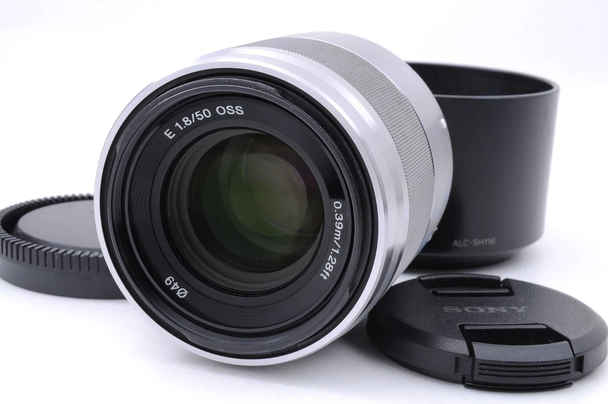 Sony E 50mm f/1.8 OSS For Sony E-Mount Silver SEL50F18 From JAPAN