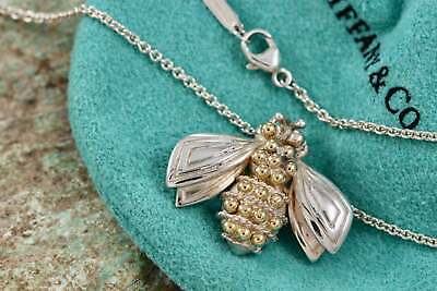 Tiffany & Co. 18K Gold & Silver Nature Bumble Bee Brooch Pin Tiffany & Co. 18K Gold & Silver Nature Bumble Bee Brooch Pin