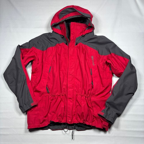 Marmot Red Ripstop Hooded Winter Waterproof Windbreaker Snow Rain Jacket Mens XL