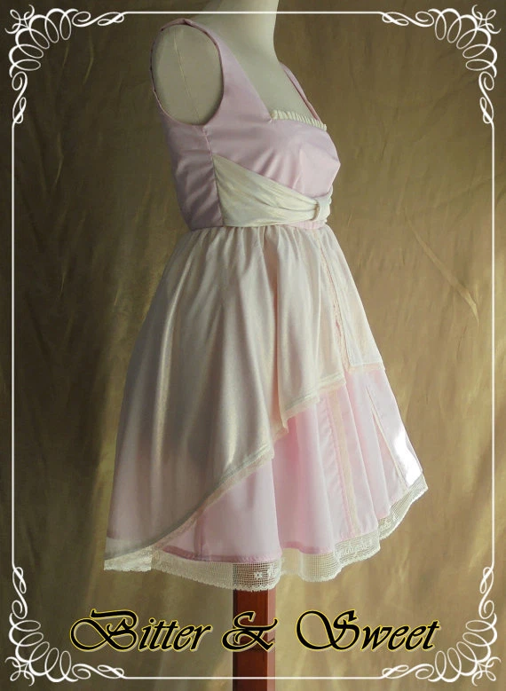 Vestido de lolita nacarado rosa y dorado "Bitter & Sweet" vestido de lolita, disfraz Foto 3 de 4