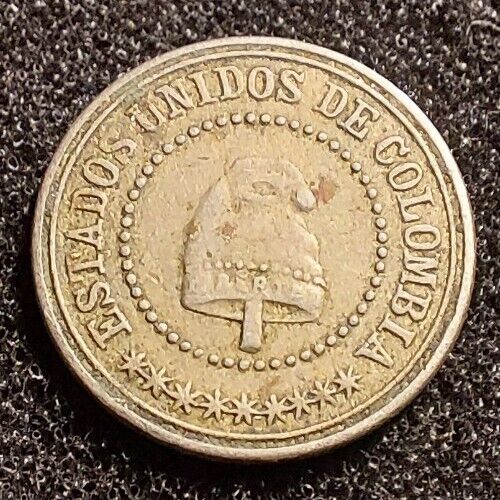 1881 COLOMBIA 2 1/2 CENTAVOS - Picture 2 of 2